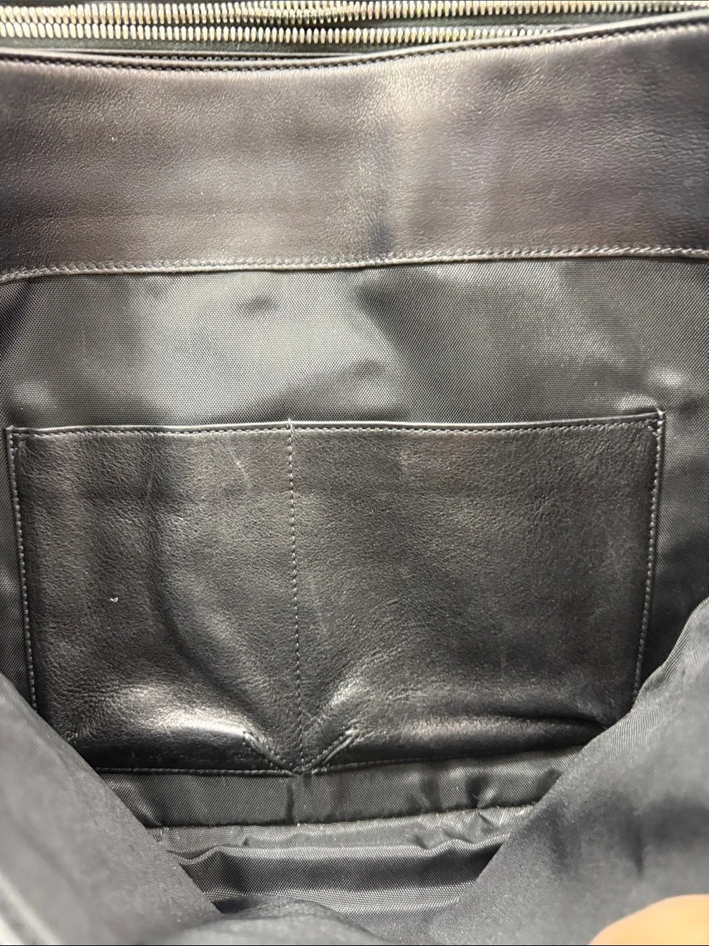 Vintage Coach Metro, black leather briefcase model 5307 silver lock with key
